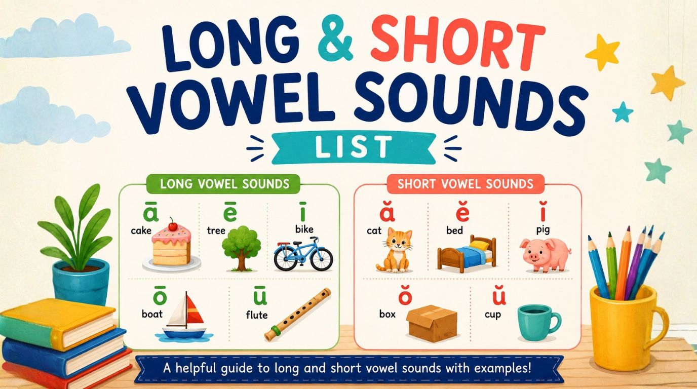 Long and Short Vowel Sounds List: Clear English Examples for Learners